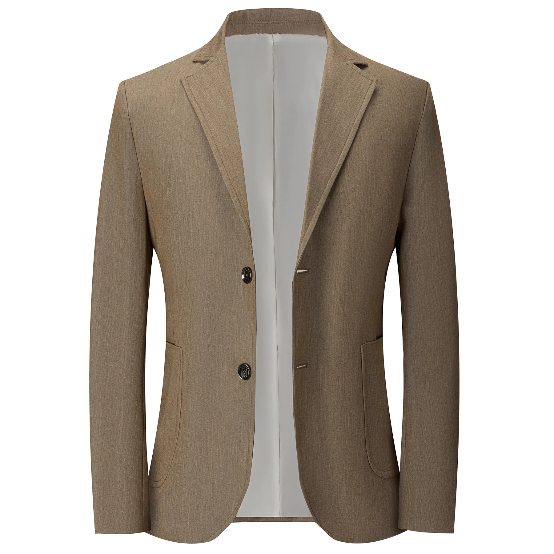 

Мужской весенне-осенний повседневный светлый пиджак, однобортный пиджак, легкий пиджак с лацканами