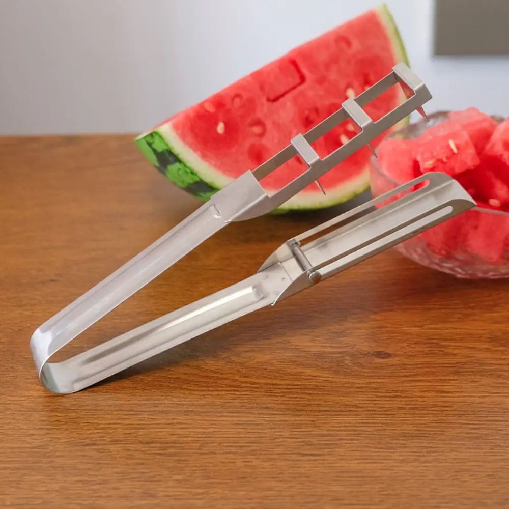 

304 Stainless Steel Watermelon Cube Cutter Rust-proof Labor-saving Watermelon Slicer Professional Anti-corrosion Fruit Splitter