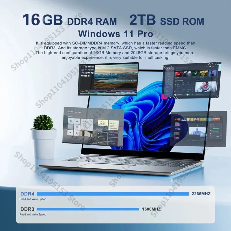 2024 Portable Windows 11 Laptop Computer PC 14.1" 1920*1080P Notebook Intel Core i9 8950HK 16GB RAM 1TB 2TB SSD Office Gaming PC