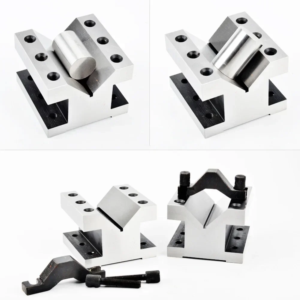 HighQuality Practical V-shaped Block Clamp 35x35x30mm Pairs Precision Set Testing Tool V-block 2pcs Hardened Steel