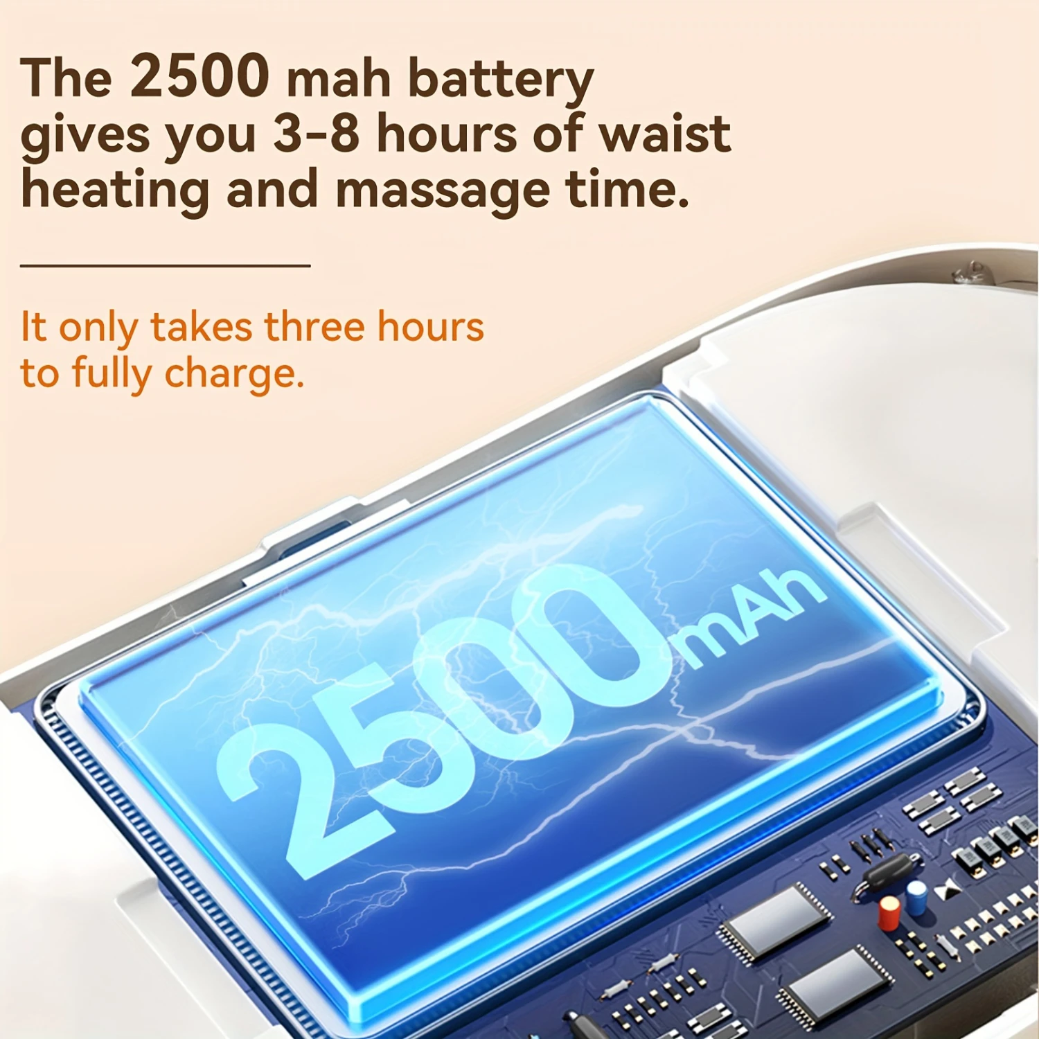 وسادة تسخين إلكترونية محمولة، مدلك تسخين قطني، 4 مستويات لدرجة الحرارة و5 إعدادات للتدليك، البطن وسفلي الظهر