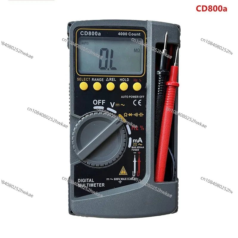 CD800a Digital Multimeter Electrical Capacitance Frequency Measurement Hand Strap Instruction Manual