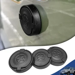 Black Door Key Jack Trim Door Lock Keyhole Socket Cover for Jeep Wrangler JK JL Gladiator JT 2007-2024 Car Exterior Accessories