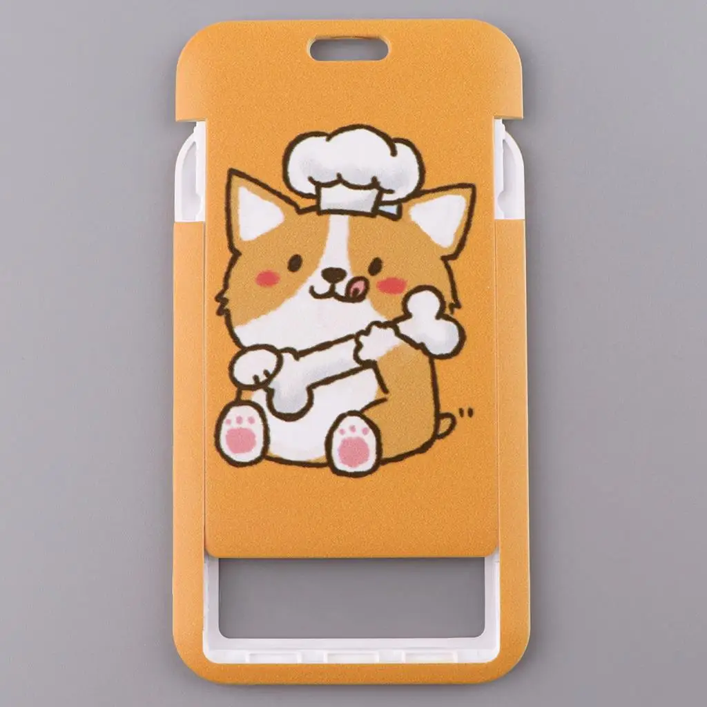 Ransitute R3026 Cute Dog Personality ID Card Holder Bus Card Holder Staff Card Lanyard For Keys Phone DIY Hang Rope