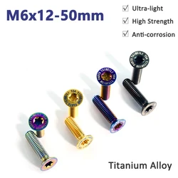 1Pcs Titanium Bolt M6 X 12 15 20 25 30 35 40 50mm Torx Flat Countersunk Head Screws Bicycle Refitting Conversion Screw