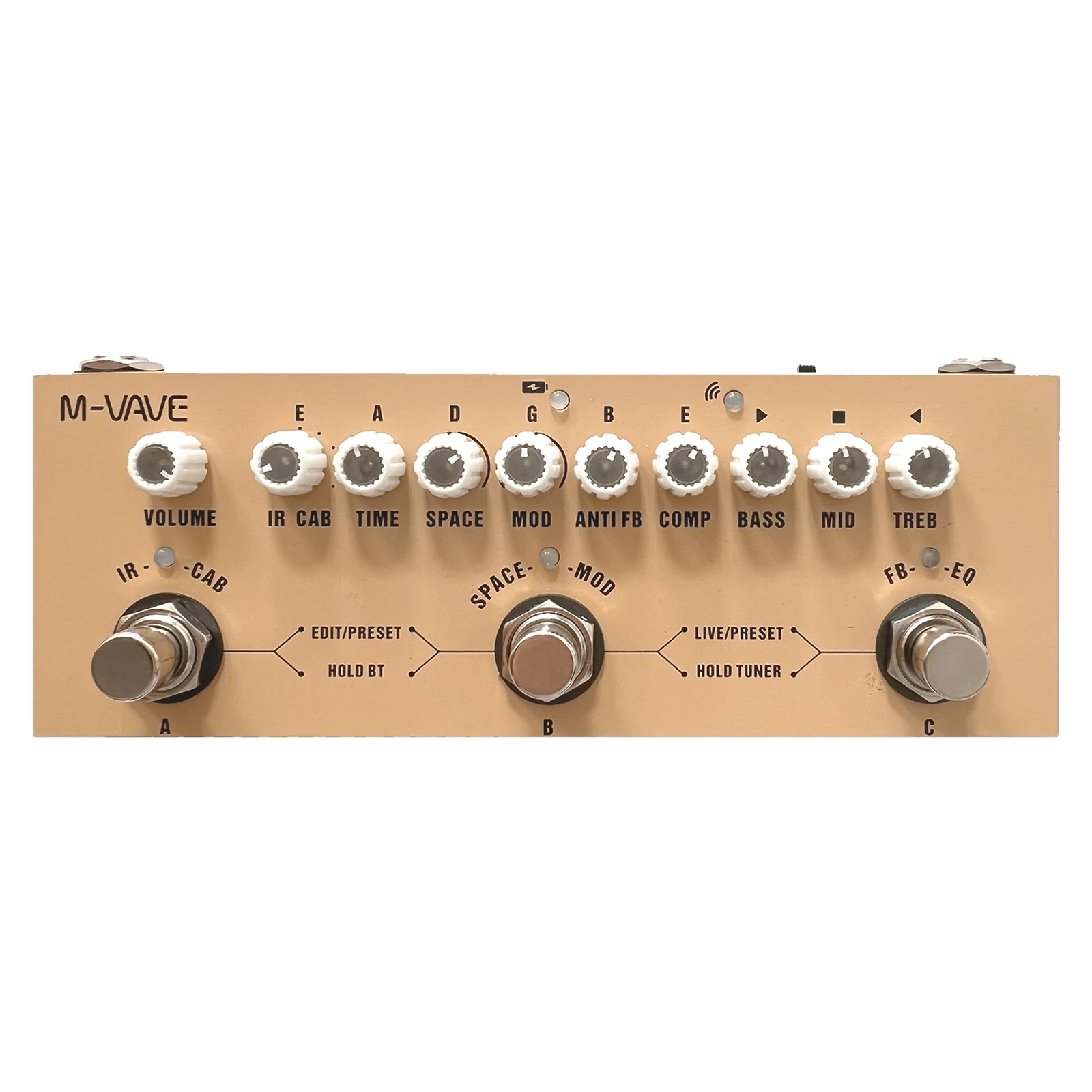 M-VAVE CUBE BABY Multi-Effects Pedal Electric Guitar Combined Effect Pedal with Wireless Music Playback Phone Recording Audio
