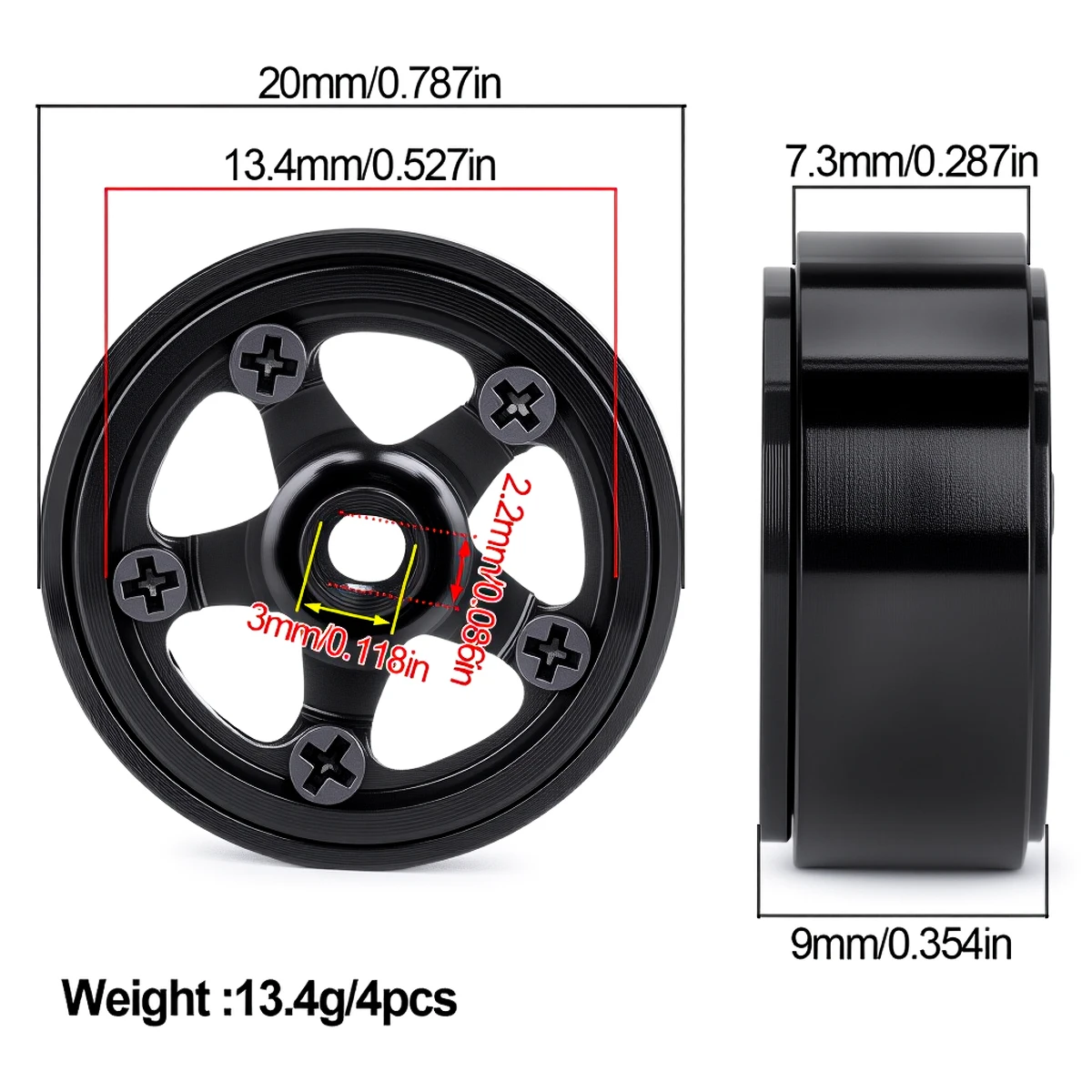 Set Roda Beadlock 5-Spoke Alum - Wheel Rim Rc ulasan dan harga