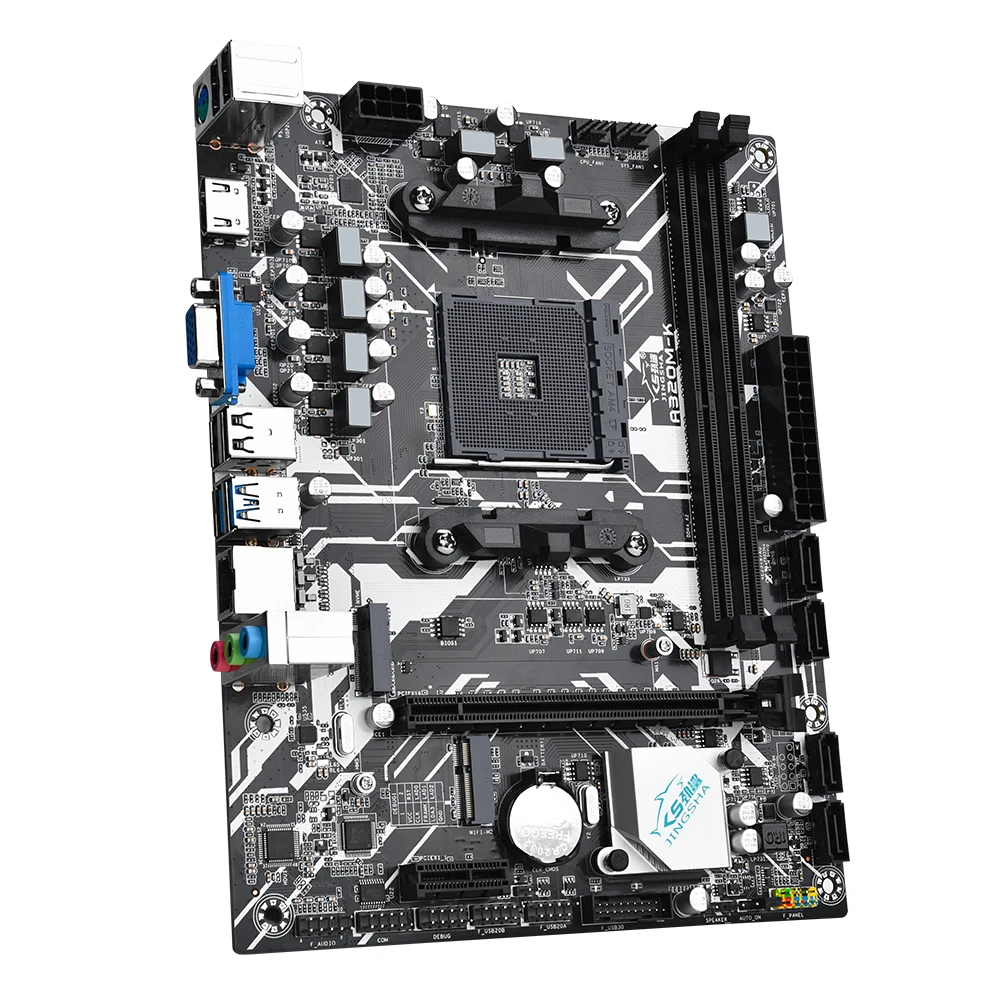 مجموعة اللوحة الأم JINGSHA A320 APU A10 9700 DDR4 16GB 2400MHz ذاكرة الوصول العشوائي المكتبي AM4 اللوحة الأم للمكتب الفعال