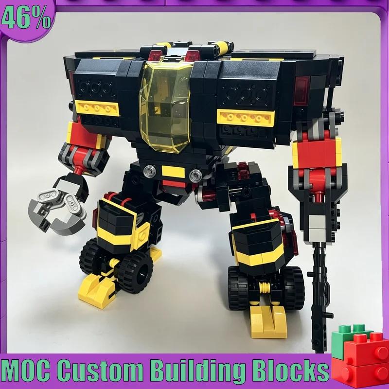 938PCS Heavy Mecha Robot Model Custom Building Blocks Sci Fi Figure DIY Assembly Educational Toy Home Collection Birthday Gifts