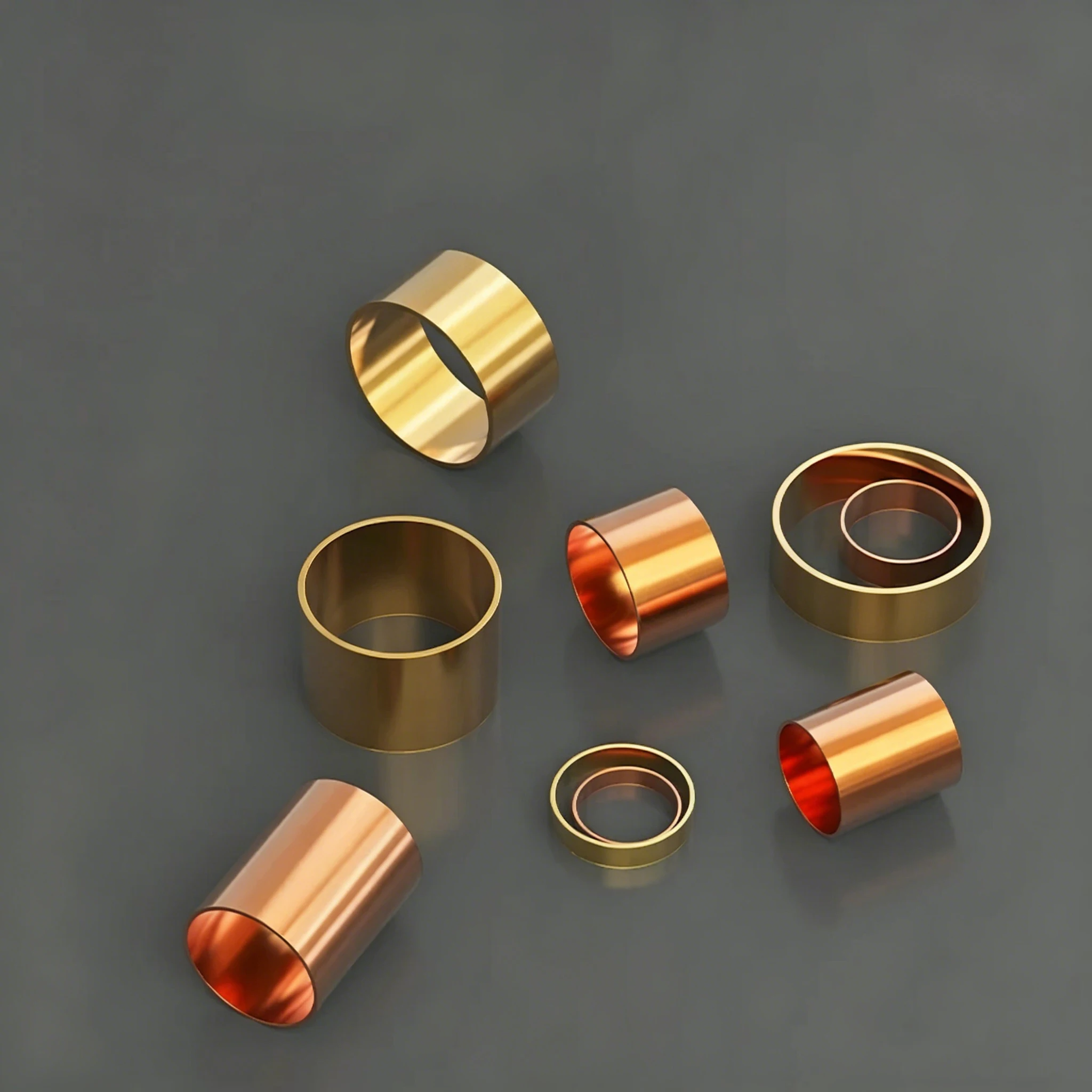 10pcs Hollow Copper Tube Brass Bushing Ring Sleeve ID 4-38mm OD 6-40mm Length 6-50mm DIY Chisel Carving Knife Handle Knife Shank