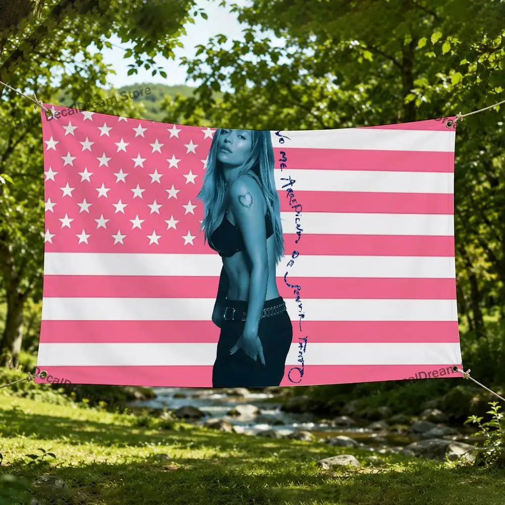 Singer K-Karol G Flag Tapestry Banner For Bedroom Outdoor Living Room Restaurant Bar Wall Decor Party