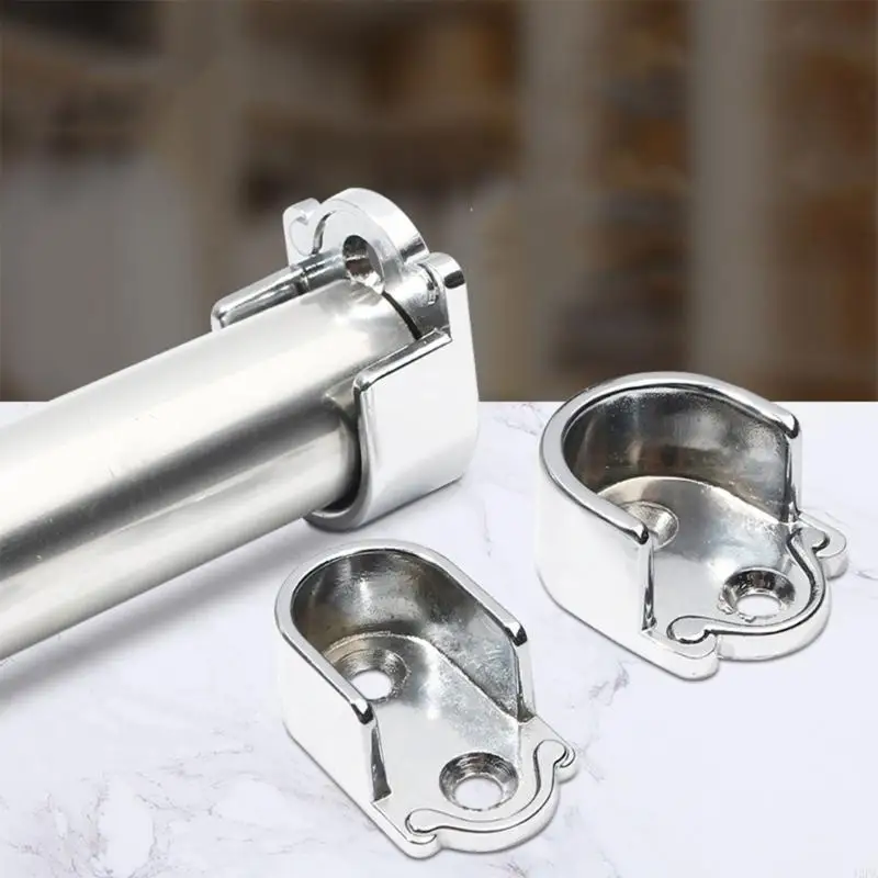J2FA Closet Rod Mounting Bracket Closet Closet Close Tube Support Holder Sederhana