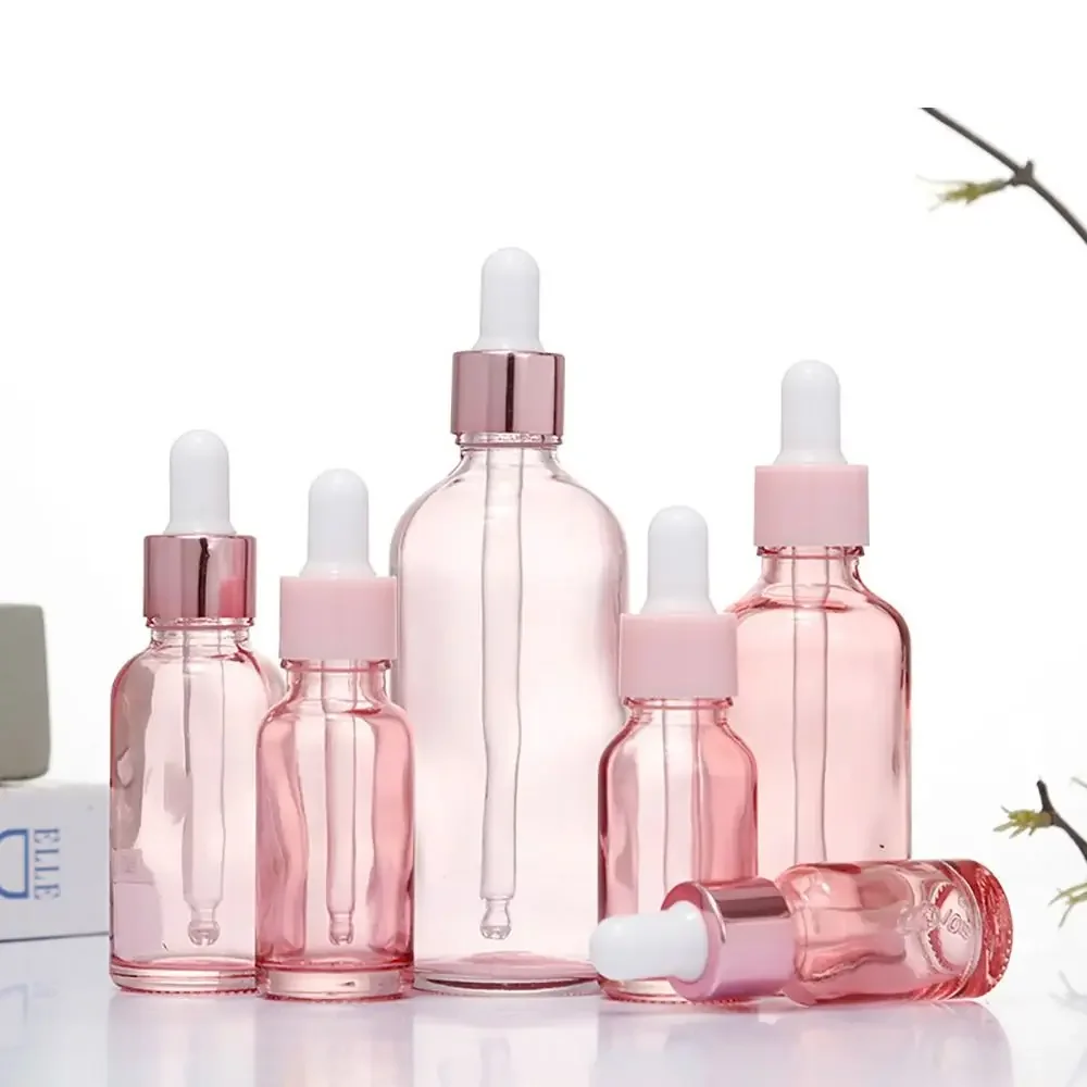 

1Pcs Refillable Dropper Bottle Glass 5ml 10ml 15ml 20ml 30ml 50ml 100ml Perfume Dispenser Clear Empty Serum Oil Bottle