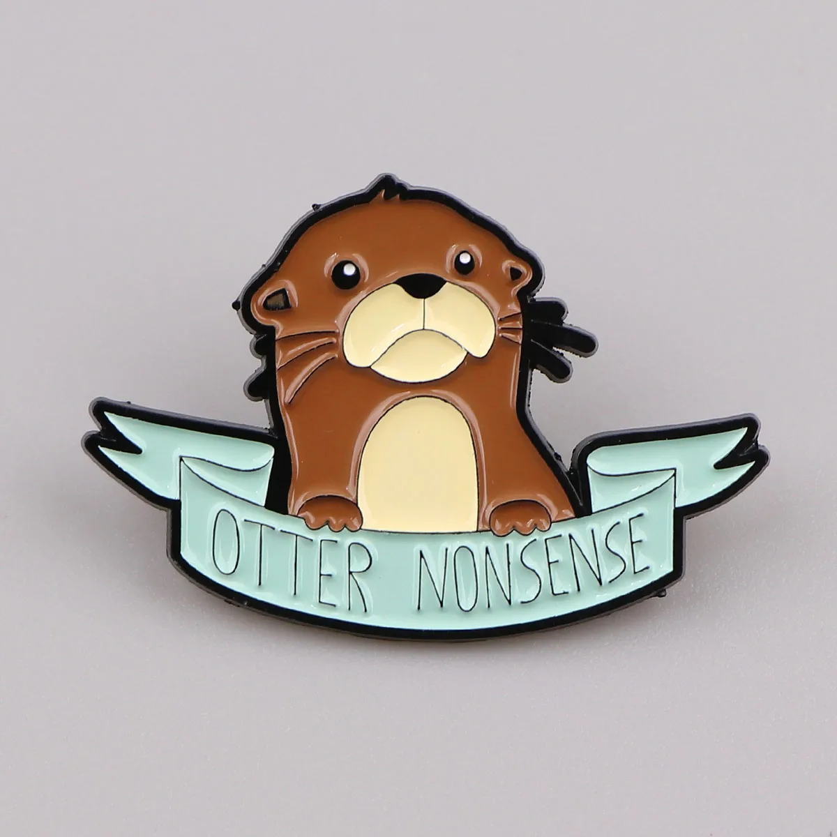 Funny Otter Brooches for Women Enamel Pins Animal Badges Lapel Pins for Backpack Phrase Jewelry Clothing Accessories Kids Gift