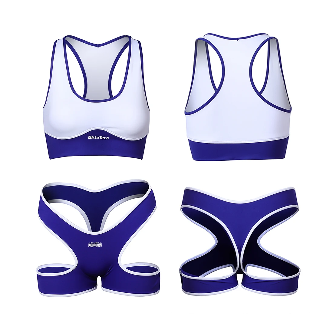 Three-Piece T-Shaped Sports Swimsuit Sexy Short Sleeve Brief Tight Girl Hot Sexual Women Spa Suit Skin Fabric