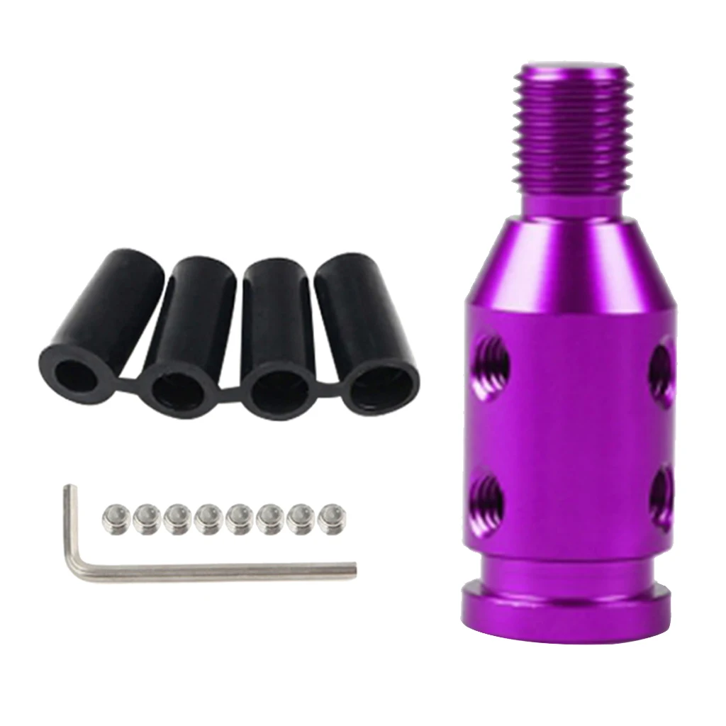 Universal Stick Led Shift Knob Adapter for Mini Manual Car Gear Shifter 1/2-28 Thread Crystal Nut