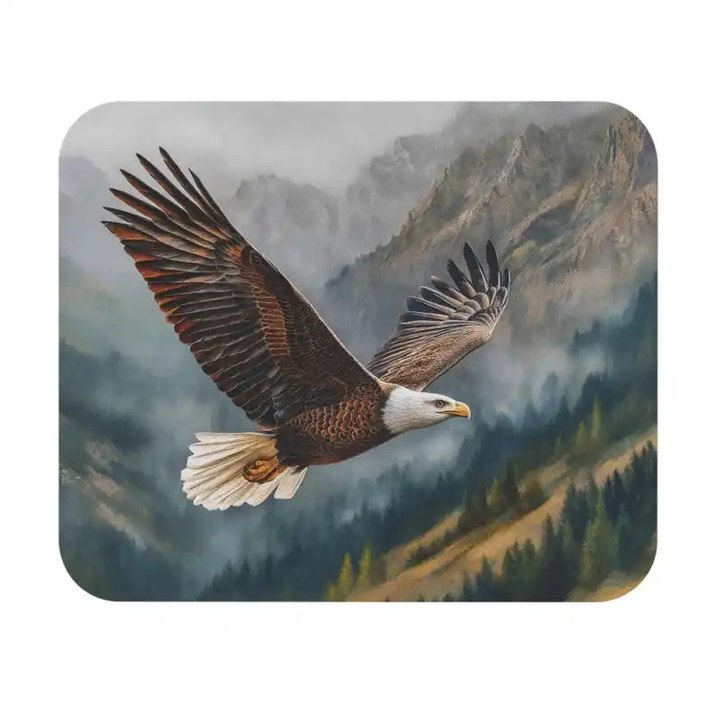 

The majestic eagle mouse pad, a universal desk pad for wildlife lovers and offices, and a high-quality computer game accessory