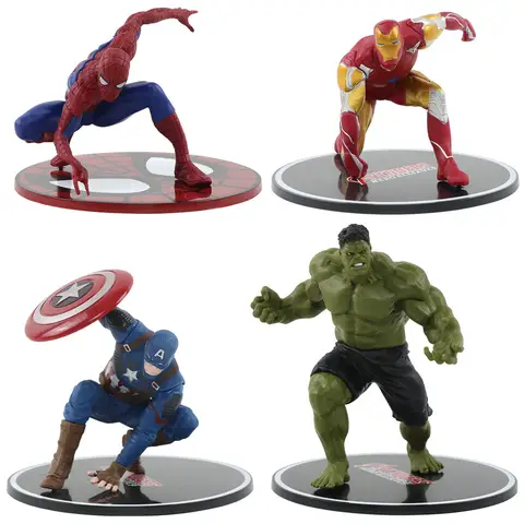 Superhjältefigur Spider-Man Ironman Captain America Hulk War Machine Actionfigur Modellleksaker Julklapp 8 best sales Kapten Amerikas actionfigur - №1