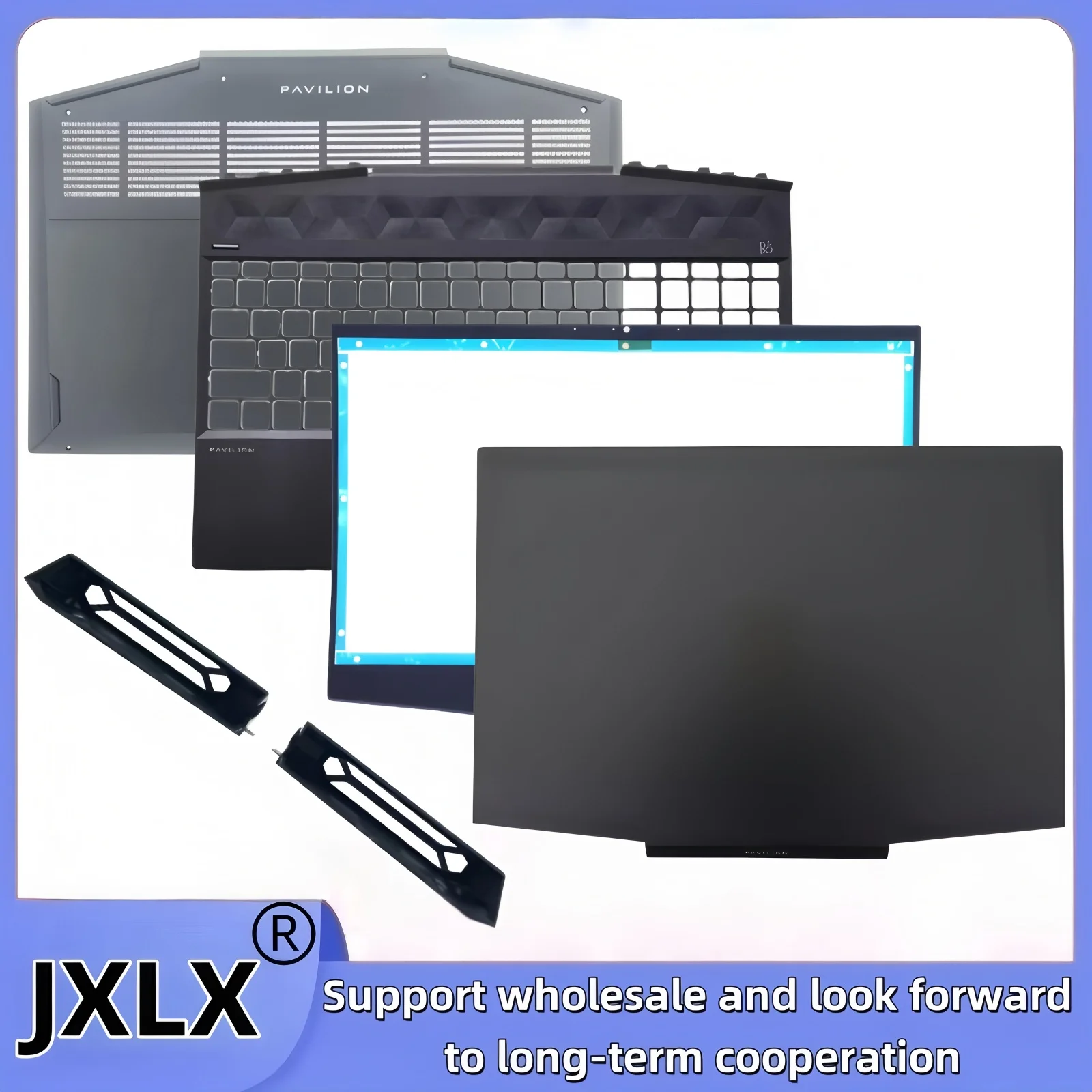JXLX® New For HP Pavilion 15-DK 15T-DK TPN-C141 Laptop LCD Back Cover Top Case/Front Bezel Cover/Palmrest Cover/Bottom Base Cove