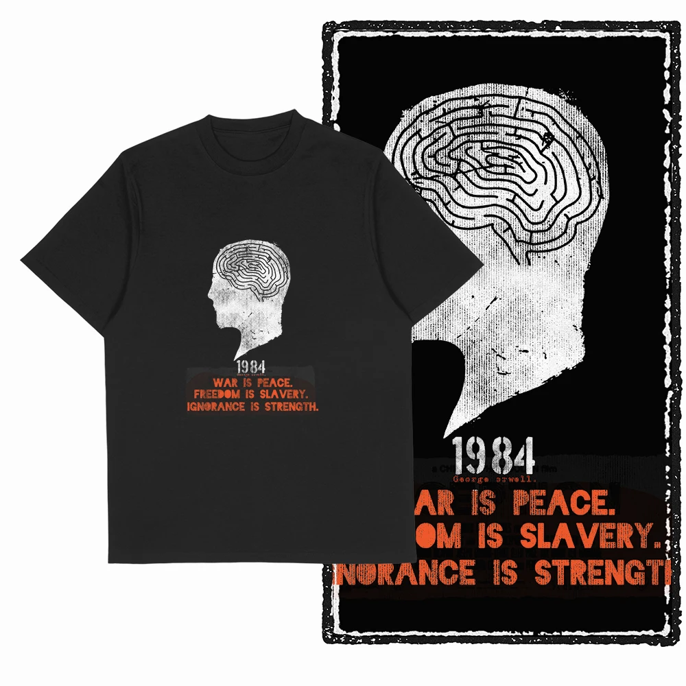 Coolmind X0094 1984 Mind Climb Tee 100% cotton exclusive graphic men tshirt big size streetwear t shirt for men tee shirts