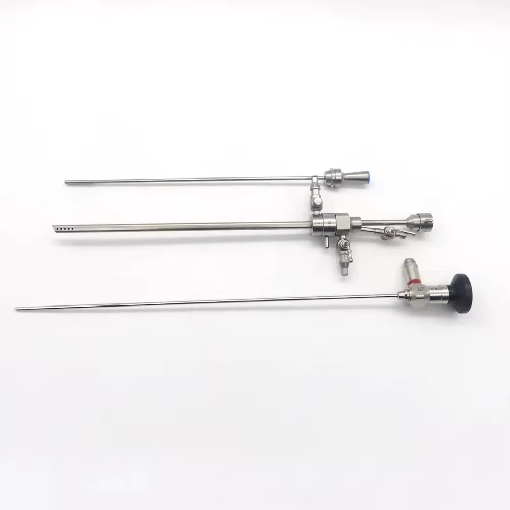 

Medical Rigid Hysteroscope Set Endoscope Cystoscope Cystoscopy Hysteroscopy 4mm 30°/0°/70° Examination Surgery