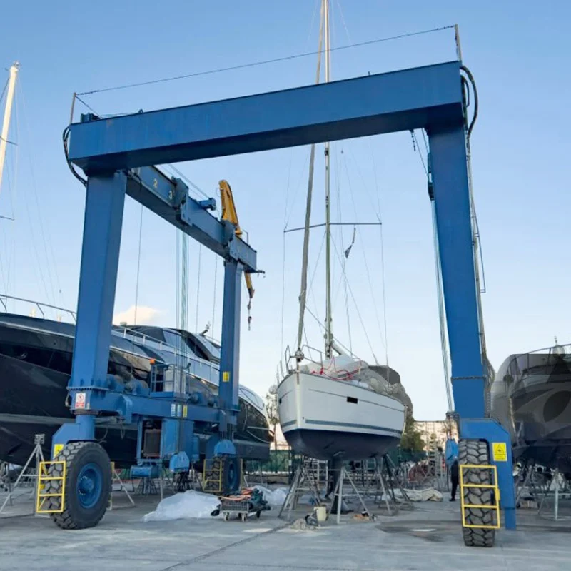 25Ton-80Ton Custom Heavy Duty Marine Gantry Travel Lift Vessel Lifting Crane Customized Marine Handling Equipment