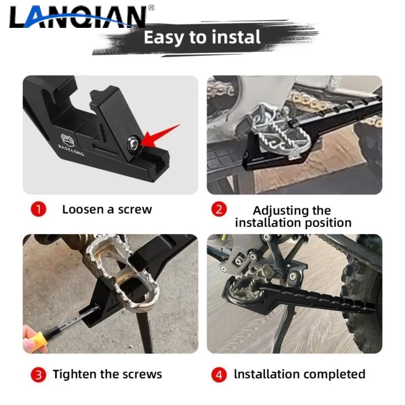 Footpegs Extended For 125EXC 200EXC 250EXC 300EXC 350EXC-F 380EXC 400EXC 450EXC Passenger Foot Peg Extensions Dirt Bike CNC Part