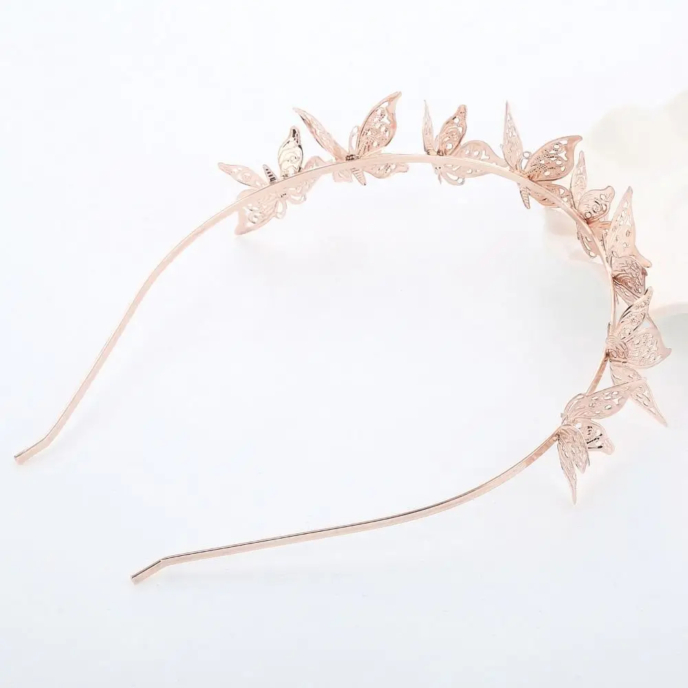 

Gold Butterfly Hair Hoop Vintage Hairbands Hair Accessories Crystal Hair Hoop Korean Style Headpiece French Headband Photograph