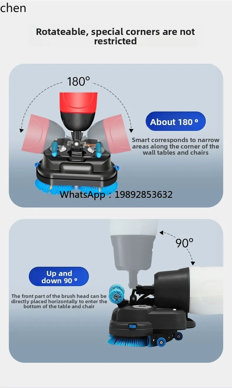 ZZZ Supermercato Ristorante Hotel Villa Lavapavimenti commerciale a doppia spazzola Combinazione di aspirazione e pulizia spinta a mano