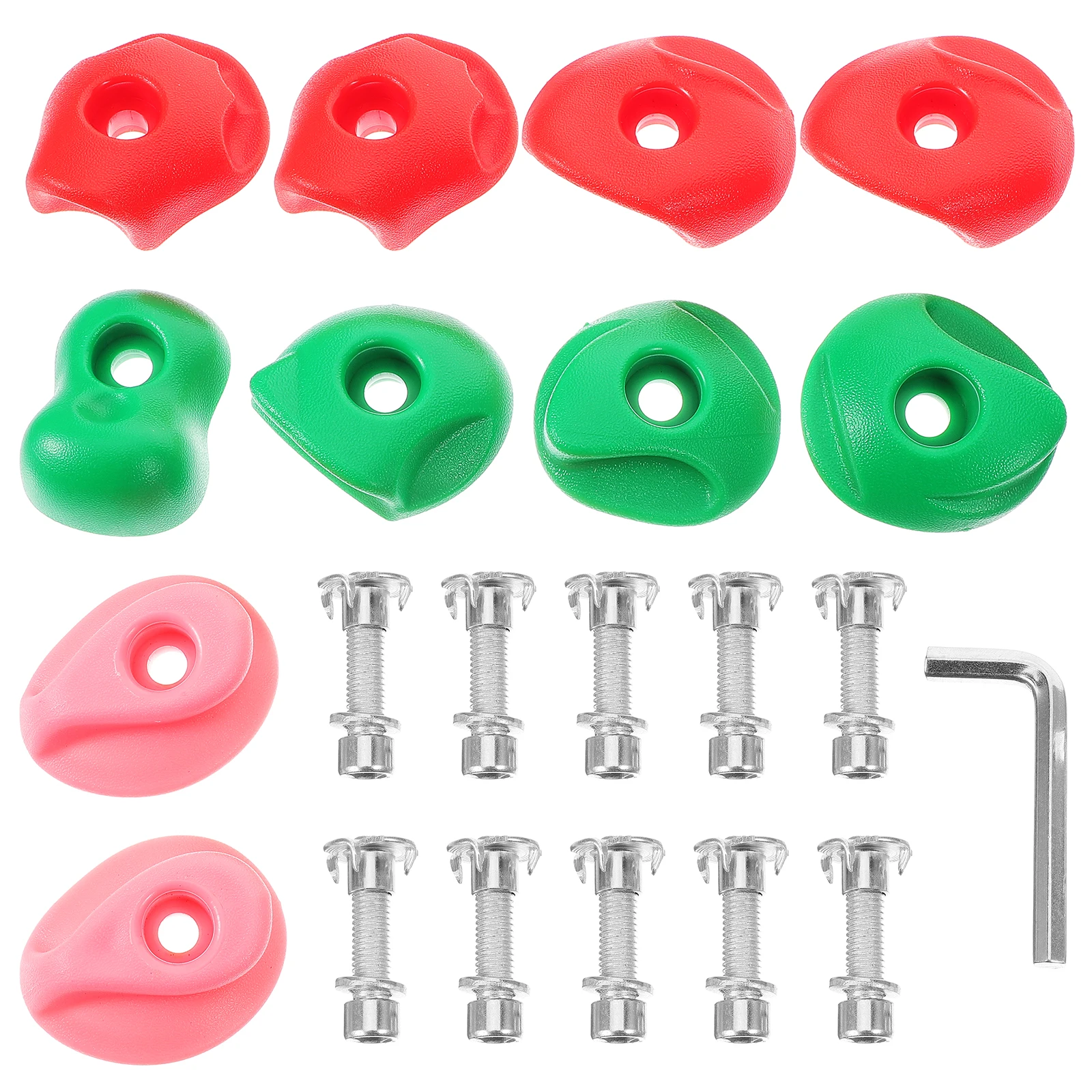 10 ensembles de supports de roche en plastique Durable, accessoires de terrain de jeu pour enfants, ensemble d'escalade Stable, poignées murales, roches d'escalade