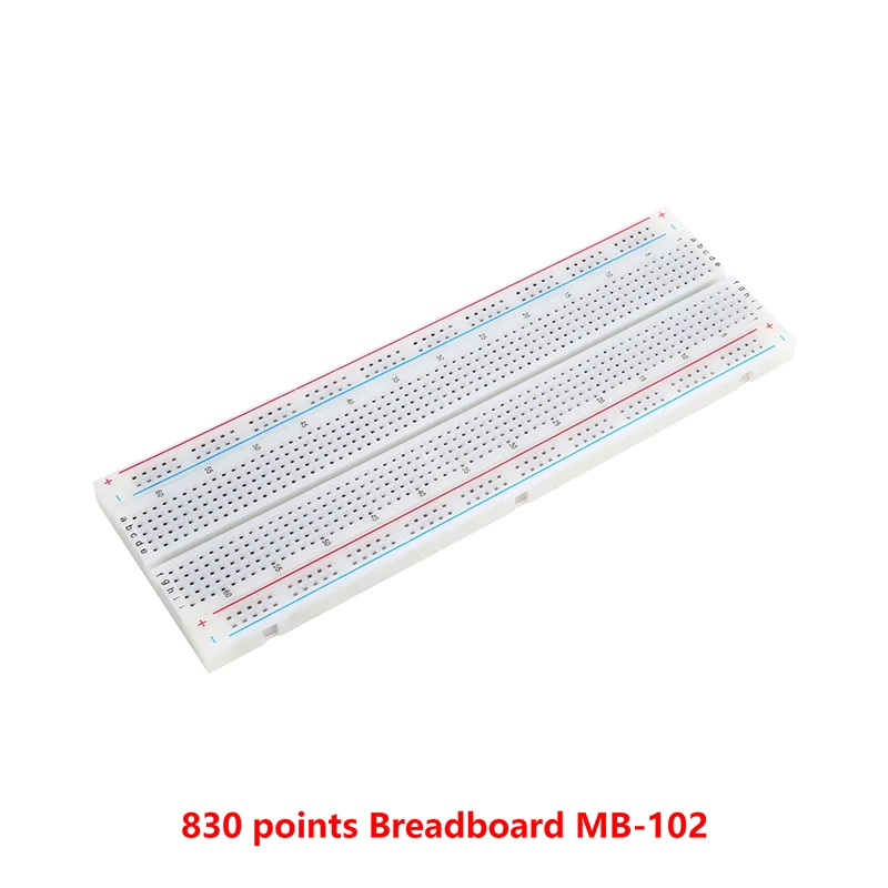 

1Pcs DIY MB-102 Solderless Breadboard 830 Plug Holes Versatile Prototyping Circuit Testing Boards