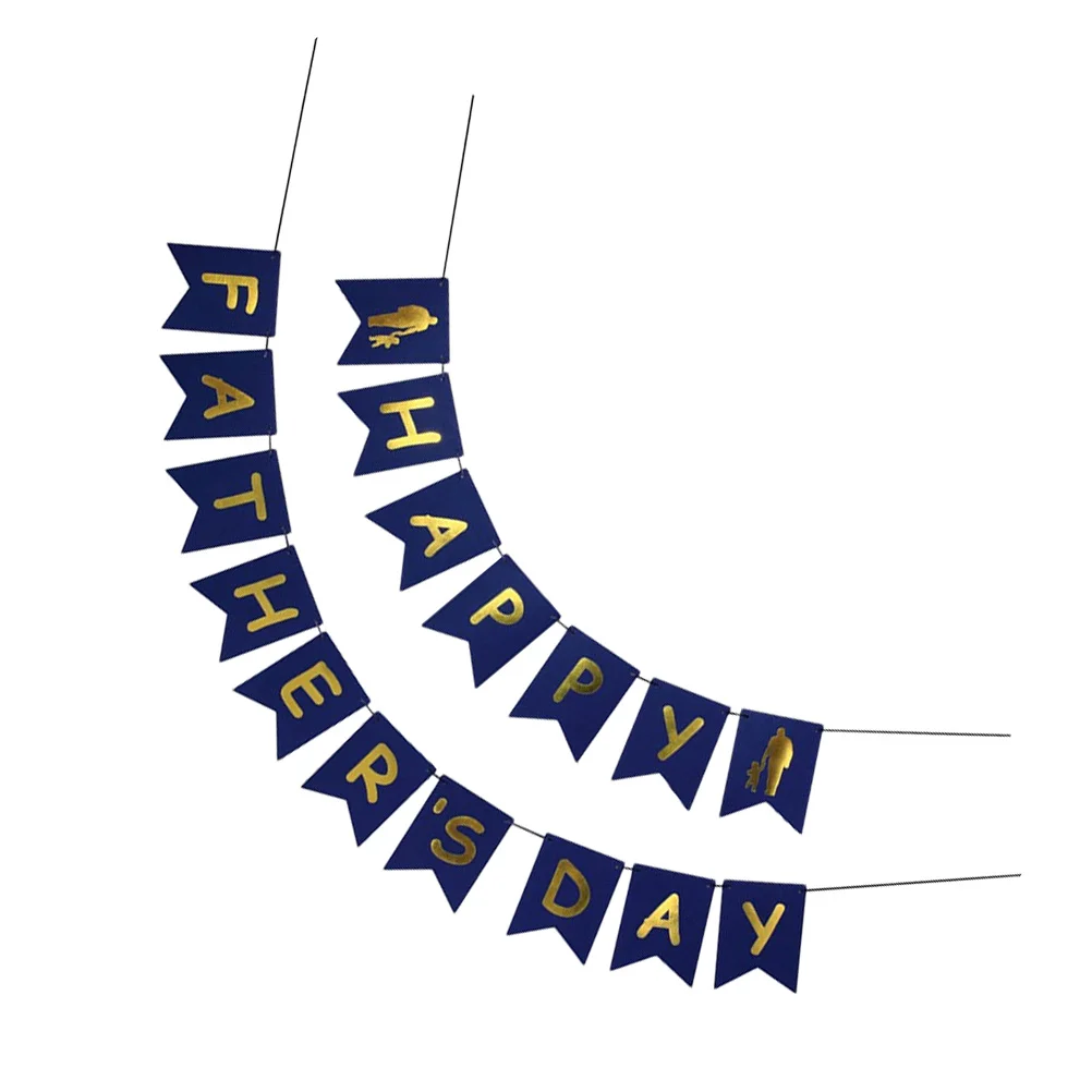 

1 set Father's Day Decorations Premium Paper Bunting Festival Hanging Photo Fathers Day Supplies Props Party Supplies