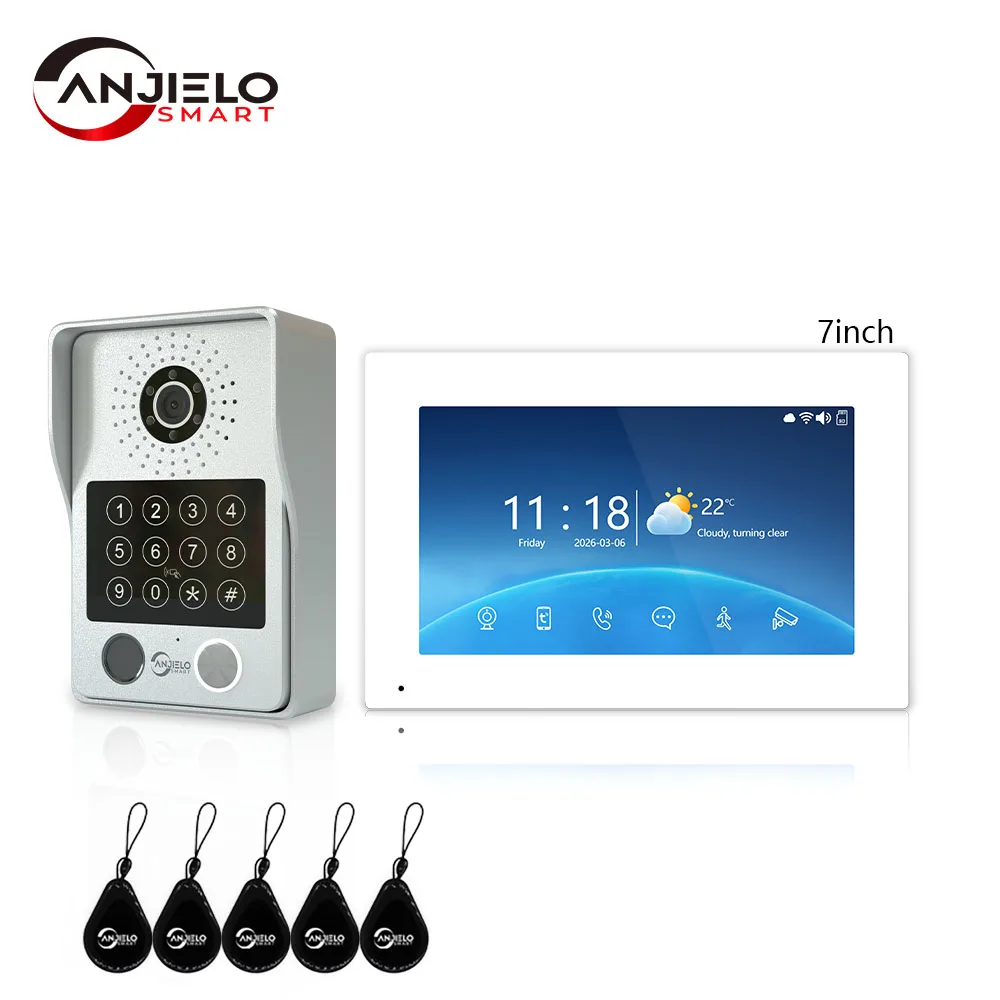 ANJIELO SMART para Ti: Cámara de Vigilancia, Monitor, Automatización del Hogar, Intercomunicador, Timbre, Asistente de Cerradura de Puerta, Protección de Seguridad
