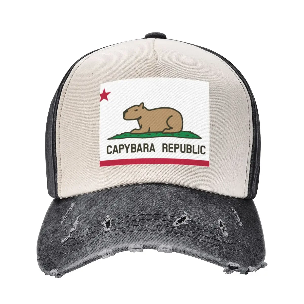 

Capybara Flag (relaxed land version) Baseball Cap Wild Ball Hat fashionable Winter hat hard hat Men Golf Wear Women's