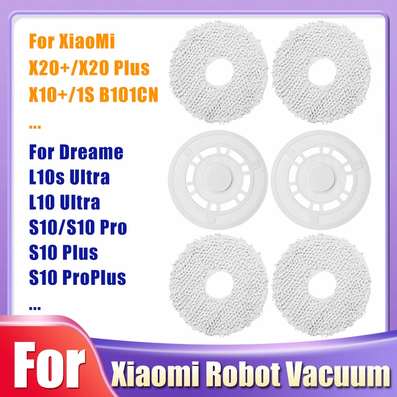 Mopping Pad For Xiaomi Mijia X20+ Plus/X10+/1S B101CN Mop Tray Dreame s10 L10s Ultra Vacuum Cleaner Accessories