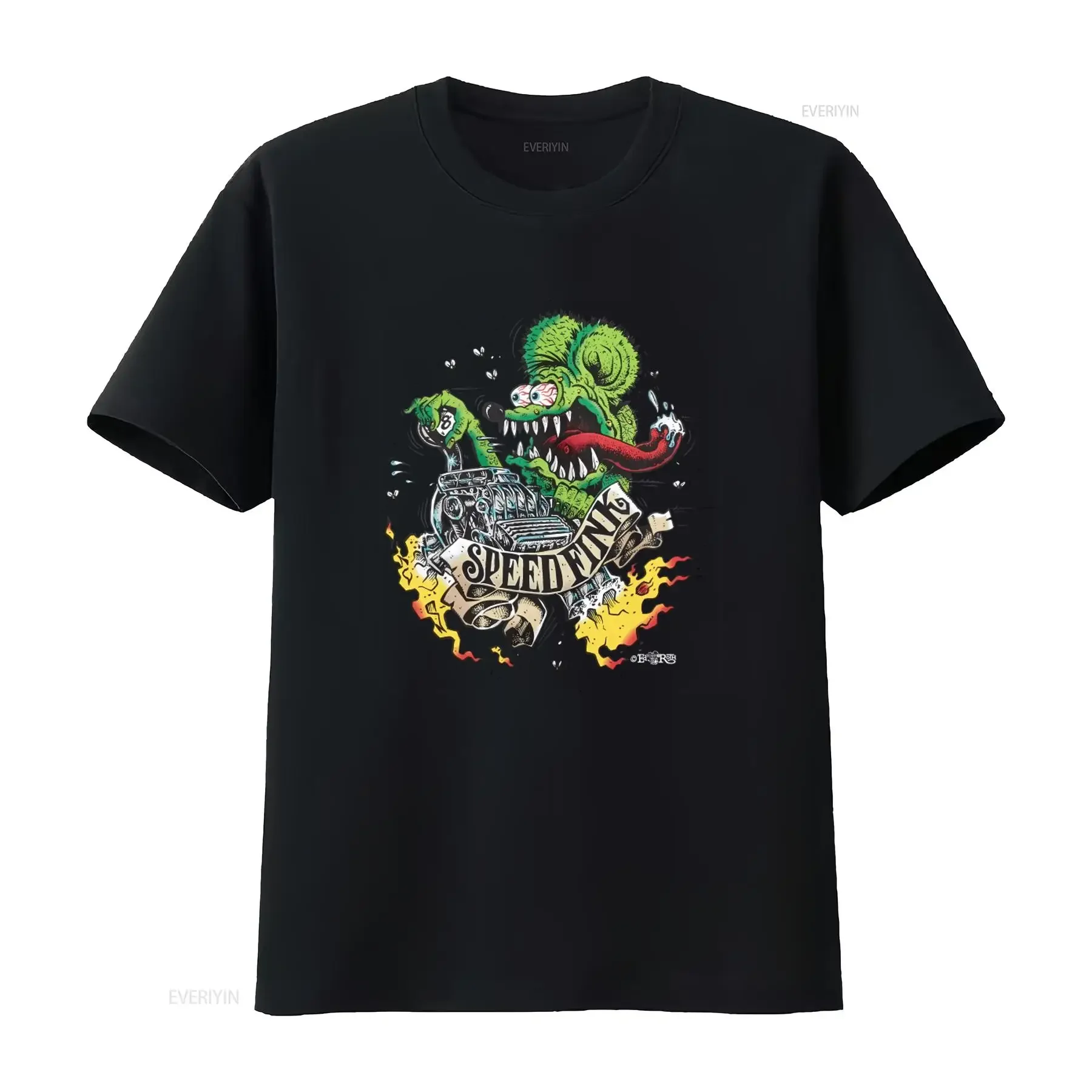 Men's Ed Big Daddy Roth Rat Fink Speed Engine White Cotton T Shirt M 3XL vintage Washed Unisex Breathable Slightly Versatile