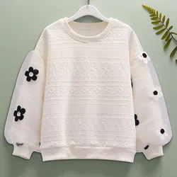 Teenagers Cotton Tops School Shirts for Girls Floral Blouses Autumn Kids Costumes Children Clothing Long Sleeve 6 8 10 12 Years