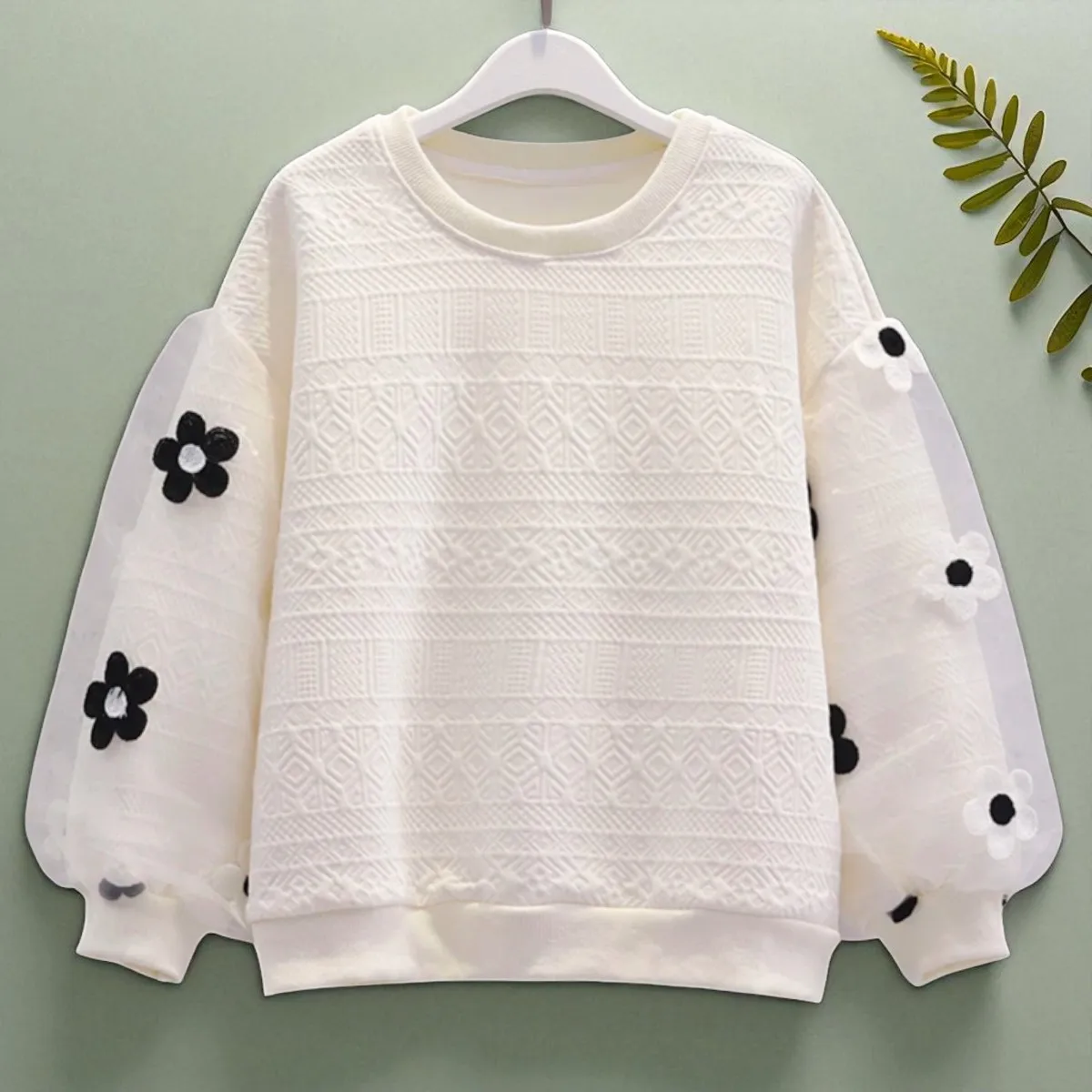 Teenagers Cotton Tops School Shirts for Girls Floral Blouses Autumn Kids Costumes Children Clothing Long Sleeve 6 8 10 12 Years