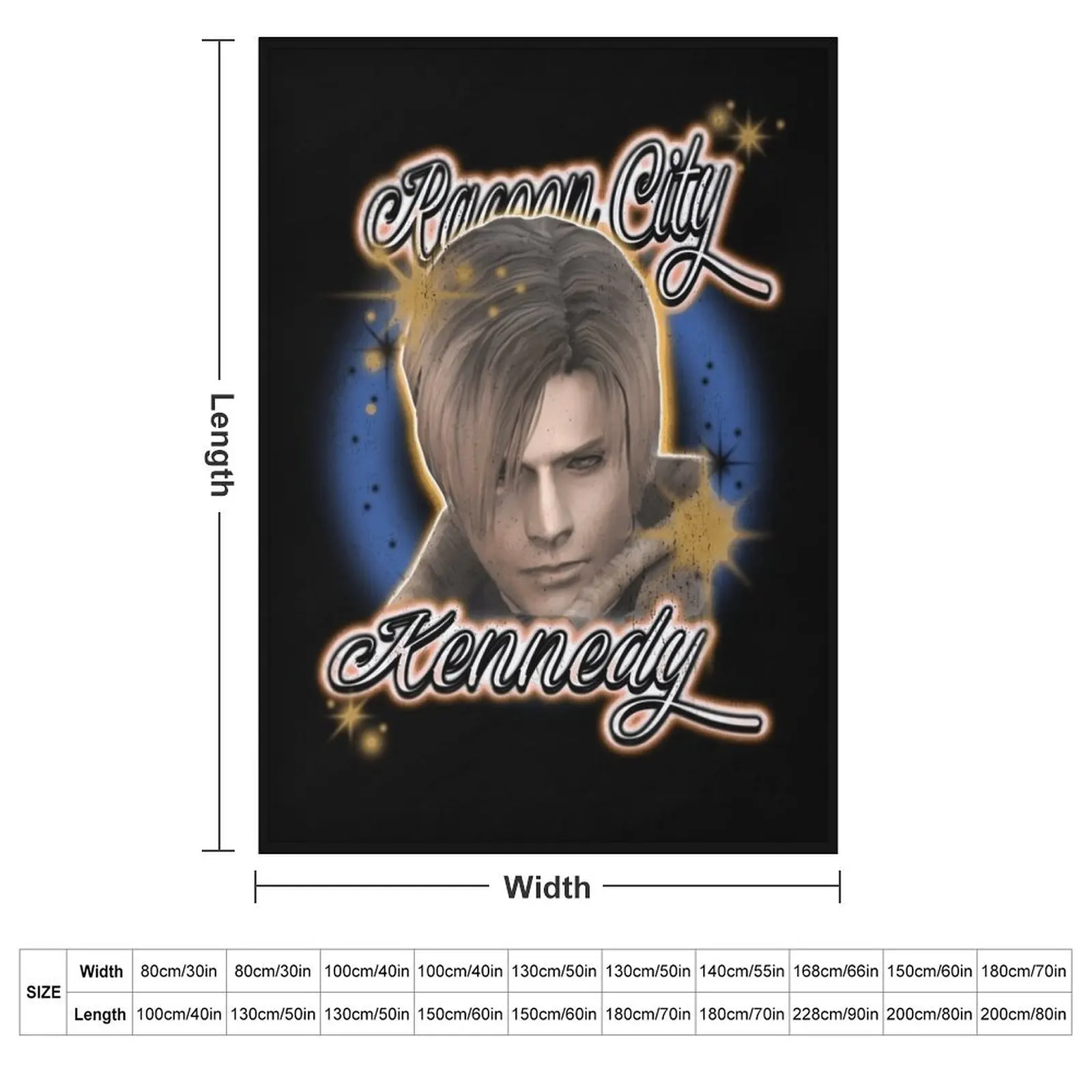 Leon Kennedy Vintage Airbrush \t \t Throw Blanket Decorative Beds warm for winter warm winter For Baby Blankets