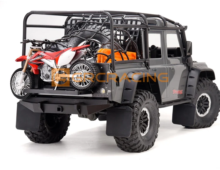 Para 1/10 Rc Car Trax Trx-4 Defender vehículo todoterreno cubierta de rueda trasera placa inferior compartimento trasero piezas de camiones Trx4 G156d