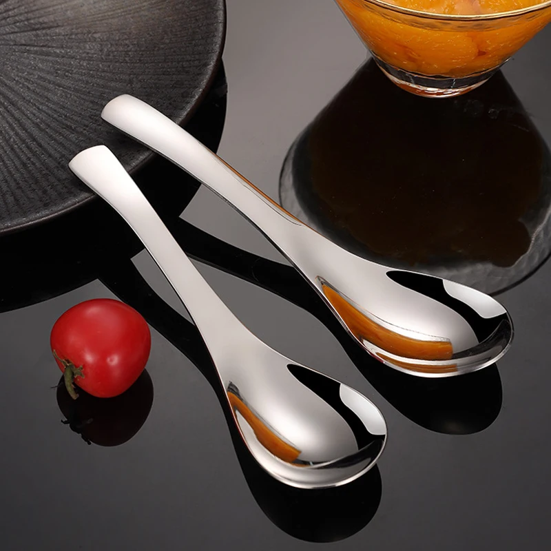 Picture 3: High Quality 5pcs 304 Stainless Steel Spoons Dinner Spoon Spoons Thickened Coffee Spoon Dessert Spoon Kitchen Tableware Set