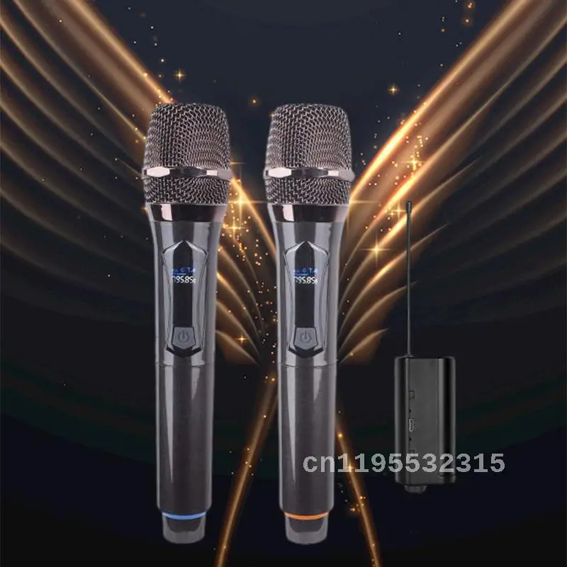 

New professional wireless microphone for home outdoor performance live singing, V-band, U-band FM microphone