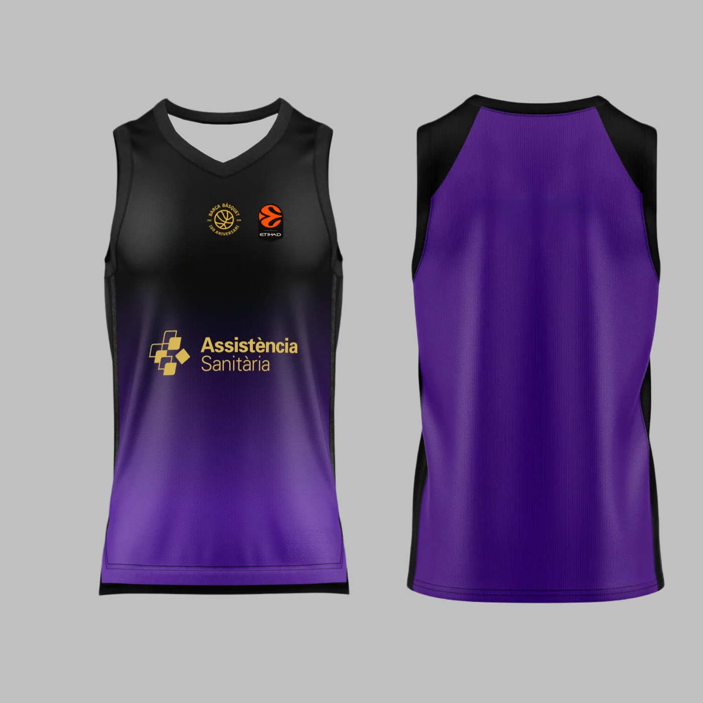Barcelona Mamba 3D-gedrucktes Familien-Basketballtrikot für die Saison 2026-27, ärmelloses, atmungsaktives Mesh-Oberteil, Street-Basketballtrikot – Detail 5