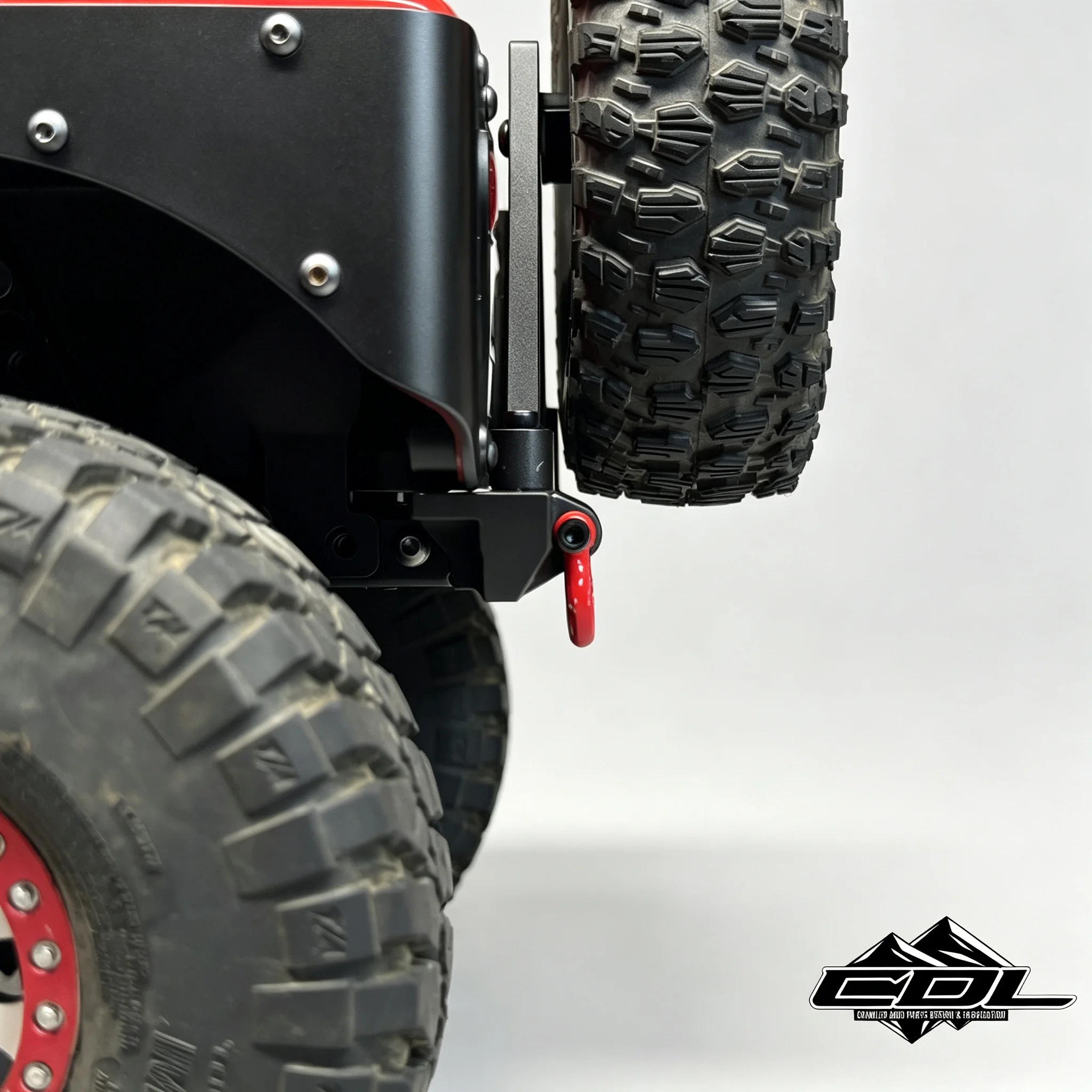 Fits Axial SCX10 III Jeep CJ-7 CNC 6061 Aluminum Rear Bumper & Spare Tire Carrier Bolt-on 1/10 RC Crawler view 3