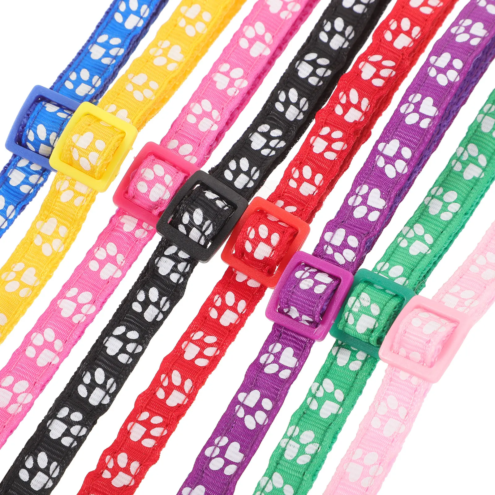 

8pcs Bell Collar for Puppy Dog Printed Printed Collar Supplies Soft Durable Walking Outdoor Sports Dog Leash