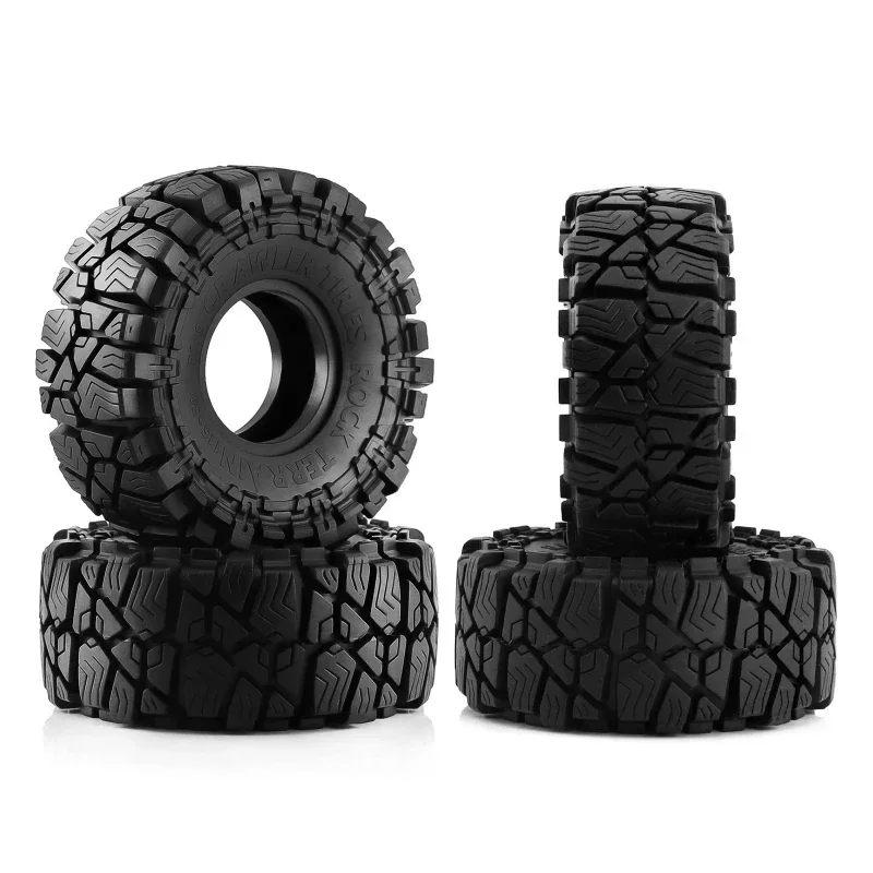 4PCS 1.9 Rubber Tire Wheel Tyre for 1/10 RC Crawler Car Axial SCX10 Pro Capra TRX4 RC4WD D90 Redcat