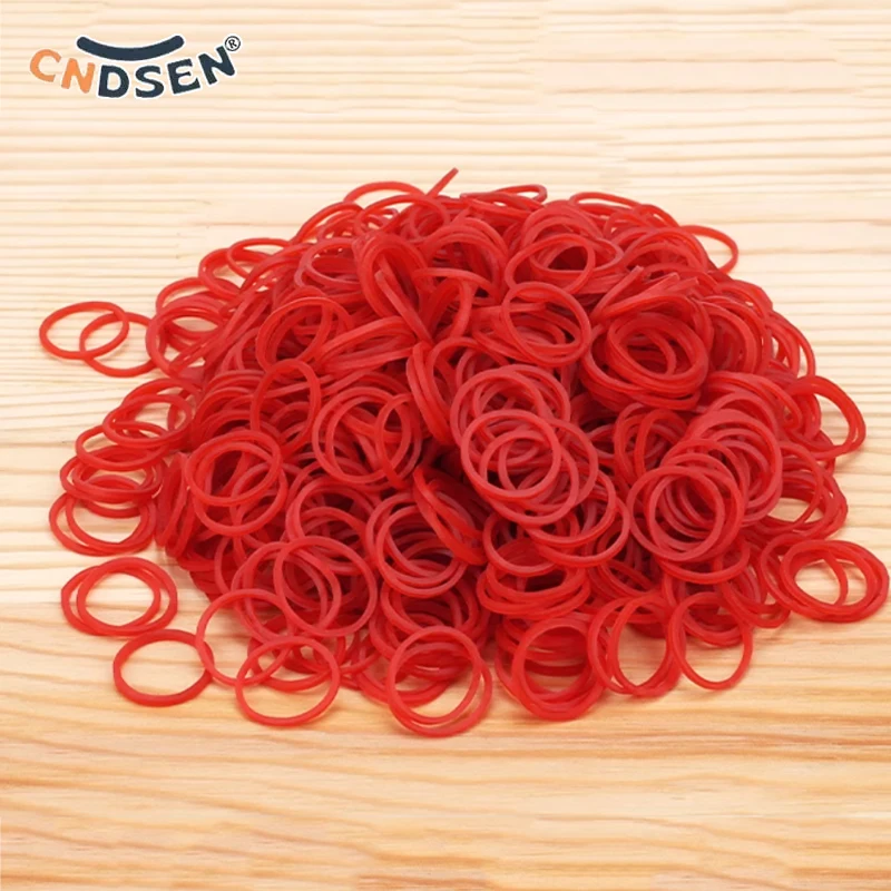 

Thickness 1.5mm Red Rubber Bands Tapes Fasteners Strong Elastic Office Students School Stationery Supplies Rubber Ring