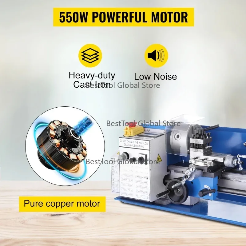 C-J18A 7x14 M-ini Lathe Blue Acc-essory Package Tooling Be-nch Top Cutter