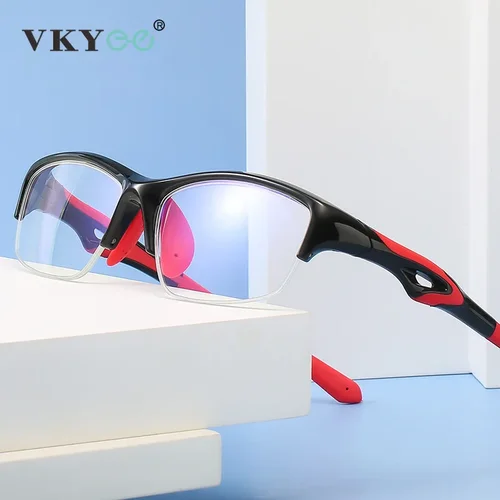 VICKY, gafas con montura para deportes nuevos a la moda, gafas TR90 de media montura para hombre, gafas antiluz azul, se pueden personalizar con prescripción DM18021