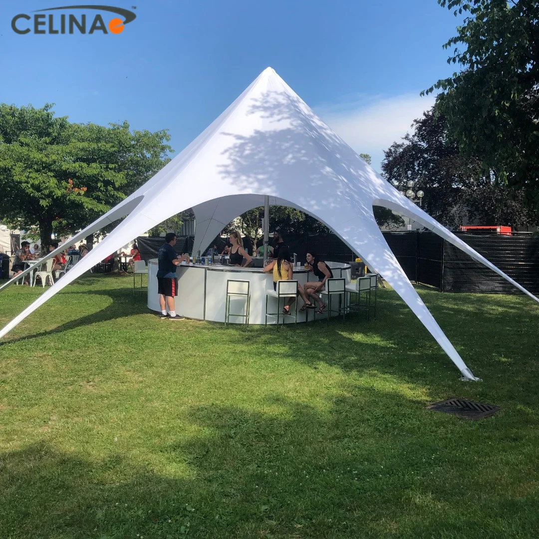 

Celina 45'11'' (14 M) TP Series Star Shade Pole Beach Tent Waterproof Star Event Tent Wedding Tents for 300 People